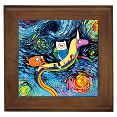 Adventure Time Art Starry Night Van Gogh Framed Tile by Modalart