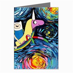 Adventure Time Art Starry Night Van Gogh Greeting Card by Modalart