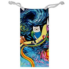 Adventure Time Art Starry Night Van Gogh Jewelry Bag by Modalart