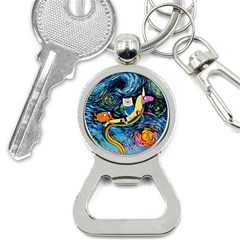 Adventure Time Art Starry Night Van Gogh Bottle Opener Key Chain by Modalart