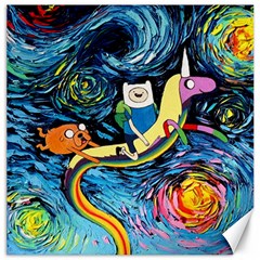 Adventure Time Art Starry Night Van Gogh Canvas 20  X 20  by Modalart