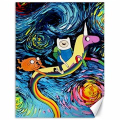 Adventure Time Art Starry Night Van Gogh Canvas 18  X 24  by Modalart