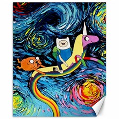 Adventure Time Art Starry Night Van Gogh Canvas 11  X 14 