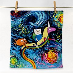 Adventure Time Art Starry Night Van Gogh Face Towel by Modalart