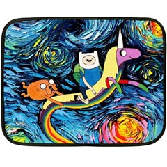 Adventure Time Art Starry Night Van Gogh Fleece Blanket (mini) by Modalart