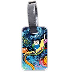 Adventure Time Art Starry Night Van Gogh Luggage Tag (two Sides) by Modalart