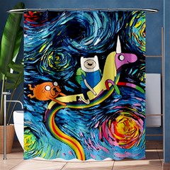 Adventure Time Art Starry Night Van Gogh Shower Curtain 60  X 72  (medium)  by Modalart