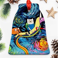 Adventure Time Art Starry Night Van Gogh Bell Ornament (two Sides) by Modalart