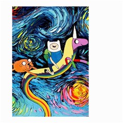 Adventure Time Art Starry Night Van Gogh Small Garden Flag (two Sides) by Modalart