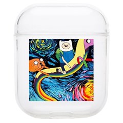 Adventure Time Art Starry Night Van Gogh Soft Tpu Airpods 1/2 Case by Modalart