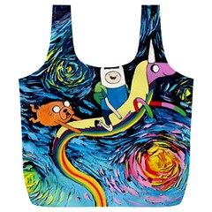 Adventure Time Art Starry Night Van Gogh Full Print Recycle Bag (xxxl) by Modalart