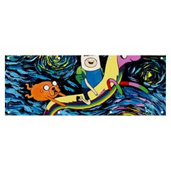 Adventure Time Art Starry Night Van Gogh Banner And Sign 8  X 3  by Modalart