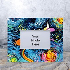 Adventure Time Art Starry Night Van Gogh White Tabletop Photo Frame 4 x6  by Modalart