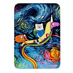 Adventure Time Art Starry Night Van Gogh Rectangular Glass Fridge Magnet (4 Pack) by Modalart