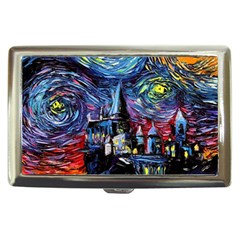 Castle Hogwarts Starry Night Print Van Gogh Parody Cigarette Money Case by Modalart