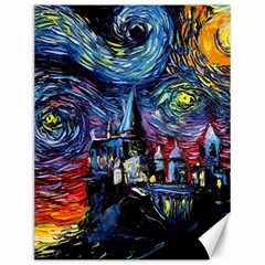 Castle Hogwarts Starry Night Print Van Gogh Parody Canvas 12  X 16  by Modalart