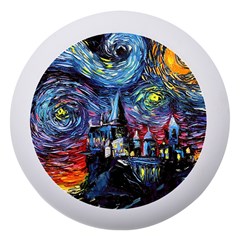 Castle Hogwarts Starry Night Print Van Gogh Parody Dento Box With Mirror by Modalart