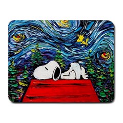 Dog House Vincent Van Gogh s Starry Night Parody Small Mousepad by Modalart