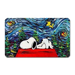 Dog House Vincent Van Gogh s Starry Night Parody Magnet (rectangular) by Modalart