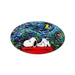 Dog House Vincent Van Gogh s Starry Night Parody Sticker Oval (100 pack) Front