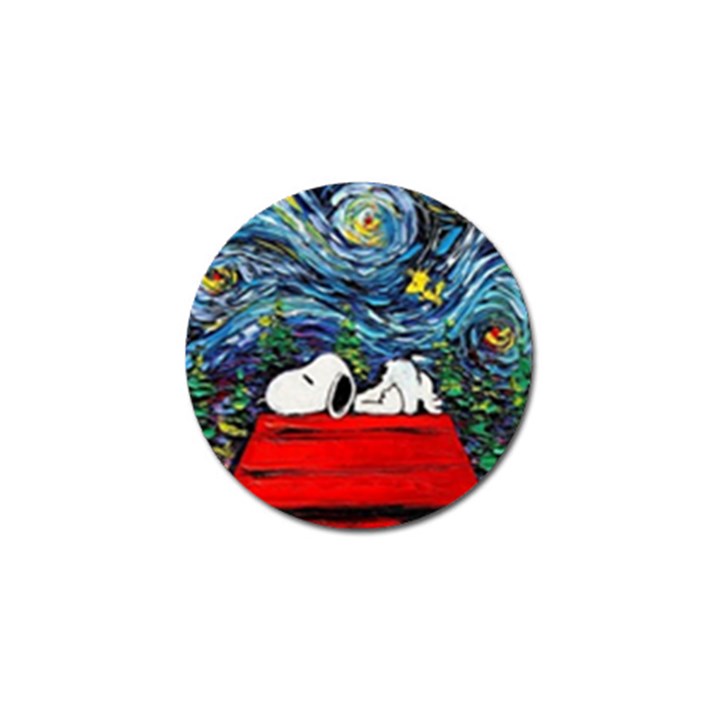 Dog House Vincent Van Gogh s Starry Night Parody Golf Ball Marker (4 pack)