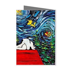 Dog House Vincent Van Gogh s Starry Night Parody Mini Greeting Cards (pkg Of 8) by Modalart