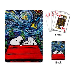 Dog House Vincent Van Gogh s Starry Night Parody Playing Cards Single Design (rectangle) by Modalart