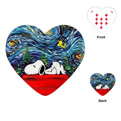 Dog House Vincent Van Gogh s Starry Night Parody Playing Cards Single Design (heart) by Modalart