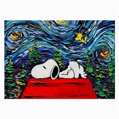 Dog House Vincent Van Gogh s Starry Night Parody Large Glasses Cloth by Modalart