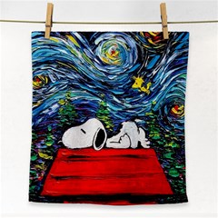 Dog House Vincent Van Gogh s Starry Night Parody Face Towel by Modalart