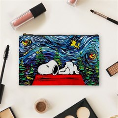 Dog House Vincent Van Gogh s Starry Night Parody Cosmetic Bag (medium) by Modalart