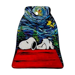 Dog House Vincent Van Gogh s Starry Night Parody Bell Ornament (two Sides) by Modalart