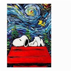 Dog House Vincent Van Gogh s Starry Night Parody Small Garden Flag (two Sides) by Modalart