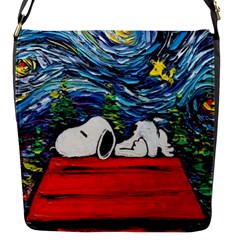 Dog House Vincent Van Gogh s Starry Night Parody Flap Closure Messenger Bag (s) by Modalart