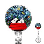 Dog House Vincent Van Gogh s Starry Night Parody Stainless Steel Nurses Watch Front