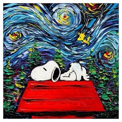 Dog House Vincent Van Gogh s Starry Night Parody Lightweight Scarf  by Modalart