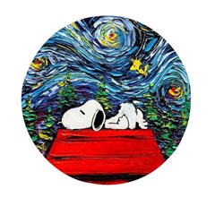 Dog House Vincent Van Gogh s Starry Night Parody Mini Round Pill Box (pack Of 3) by Modalart