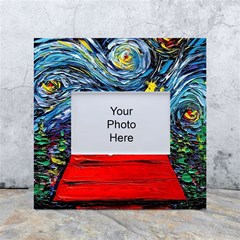 Dog House Vincent Van Gogh s Starry Night Parody White Box Photo Frame 4  X 6  by Modalart