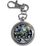 The Great Wall Nature Painting Starry Night Van Gogh Key Chain Watches Front