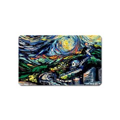 The Great Wall Nature Painting Starry Night Van Gogh Magnet (name Card) by Modalart