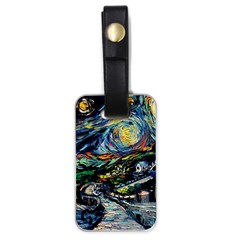 The Great Wall Nature Painting Starry Night Van Gogh Luggage Tag (one Side) by Modalart