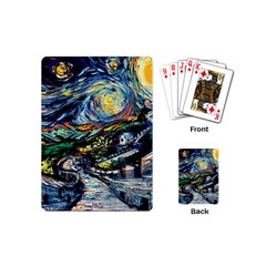 The Great Wall Nature Painting Starry Night Van Gogh Playing Cards Single Design (mini) by Modalart