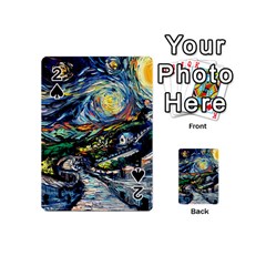 The Great Wall Nature Painting Starry Night Van Gogh Playing Cards 54 Designs (mini) by Modalart