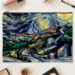 The Great Wall Nature Painting Starry Night Van Gogh Cosmetic Bag (XXXL) Front