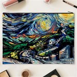 The Great Wall Nature Painting Starry Night Van Gogh Cosmetic Bag (XXXL) Back