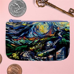 The Great Wall Nature Painting Starry Night Van Gogh Large Coin Purse by Modalart