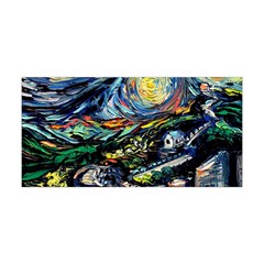 The Great Wall Nature Painting Starry Night Van Gogh Yoga Headband by Modalart