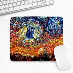 Tardis Starry Night Doctor Who Van Gogh Parody Large Mousepad by Modalart