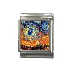 Tardis Starry Night Doctor Who Van Gogh Parody Italian Charm (13mm) by Modalart