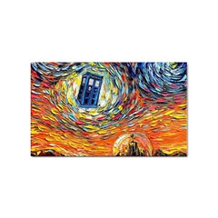 Tardis Starry Night Doctor Who Van Gogh Parody Sticker (rectangular) by Modalart